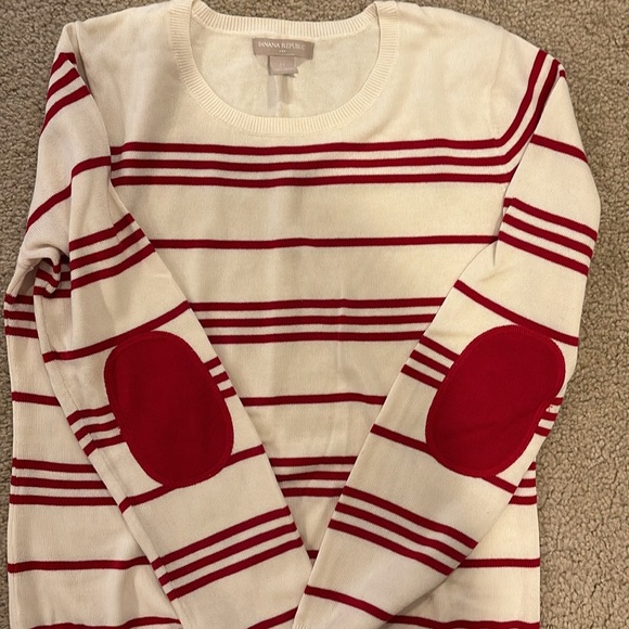 J crew red and cream sweater - Picture 3 of 3